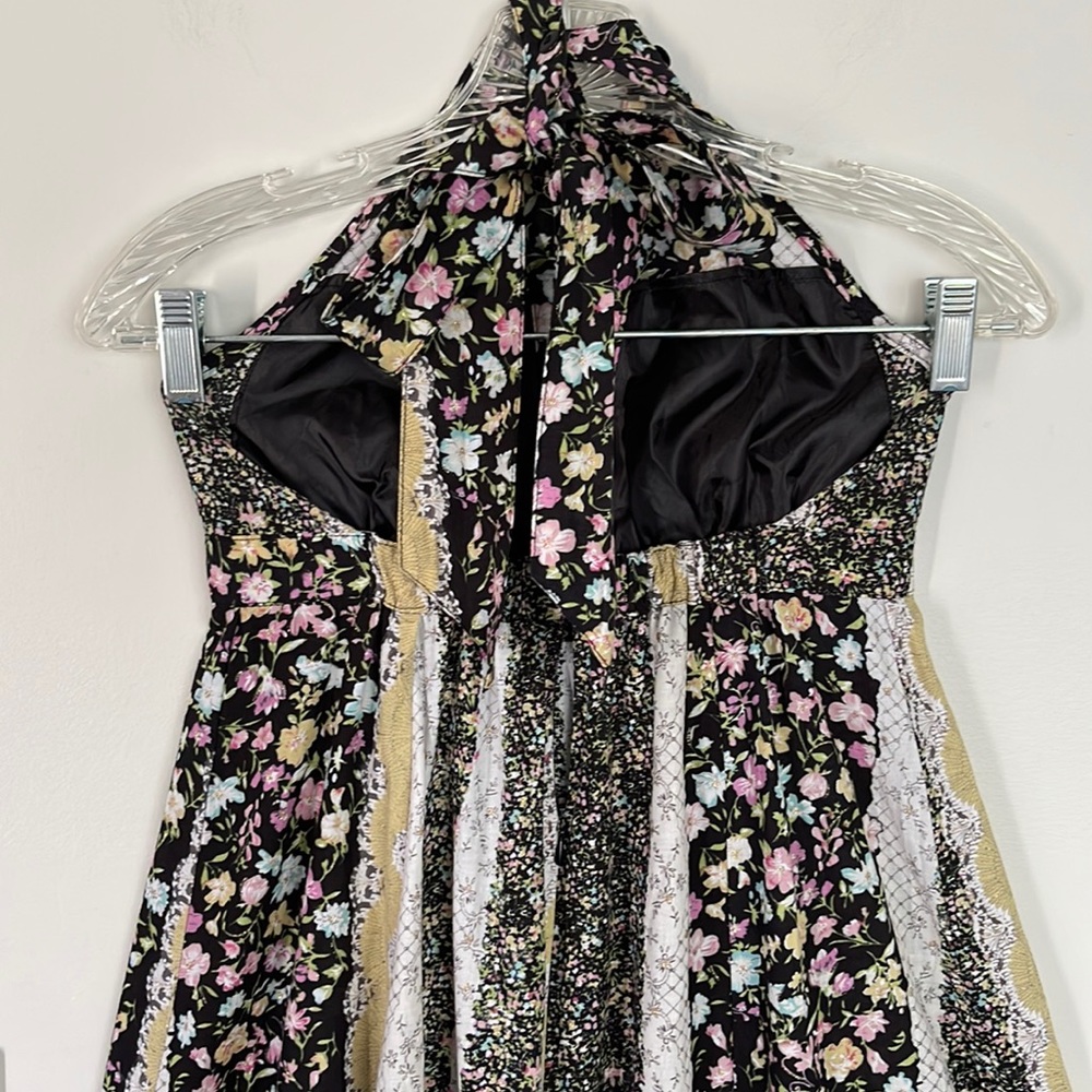 Floral Striped Halter Neck Maxi Dress XS/S - Picture 5 of 15